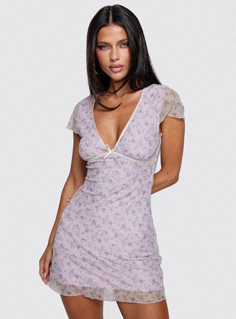 Bopeep Mini Dress Lilac Product Image