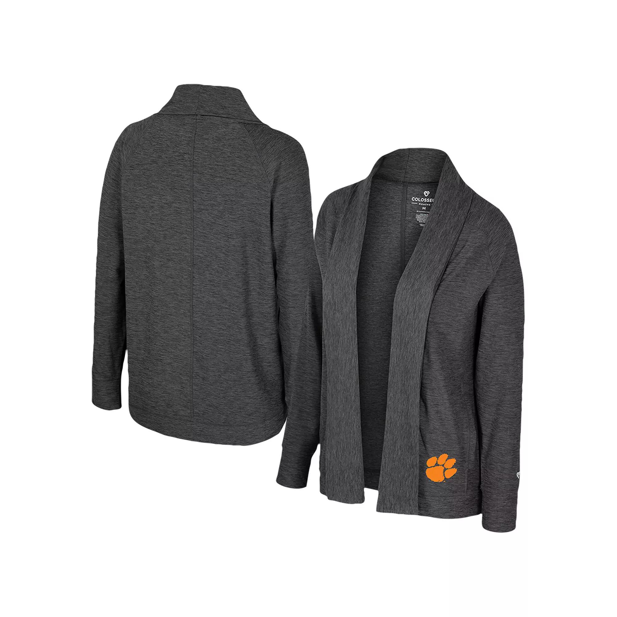 Women's Colosseum Charcoal Clemson Tigers Dash Cardigan,  Product Image