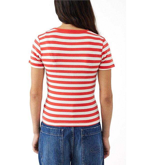BDG Urban Outfitters Stripe Cap Sleeve T-Shirt Product Image