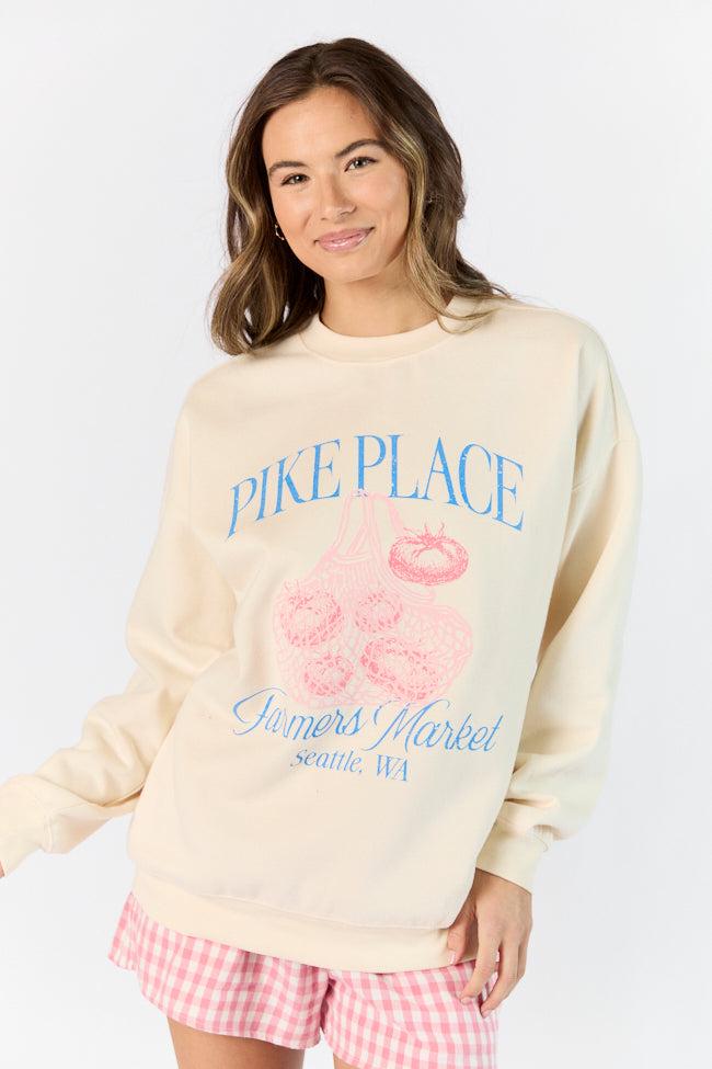 Pike Place Market Sweet Cream Graphic Sweatshirt Product Image