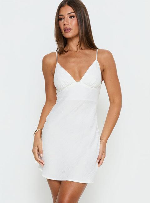 Makaia Balconette Mini Dress White Product Image