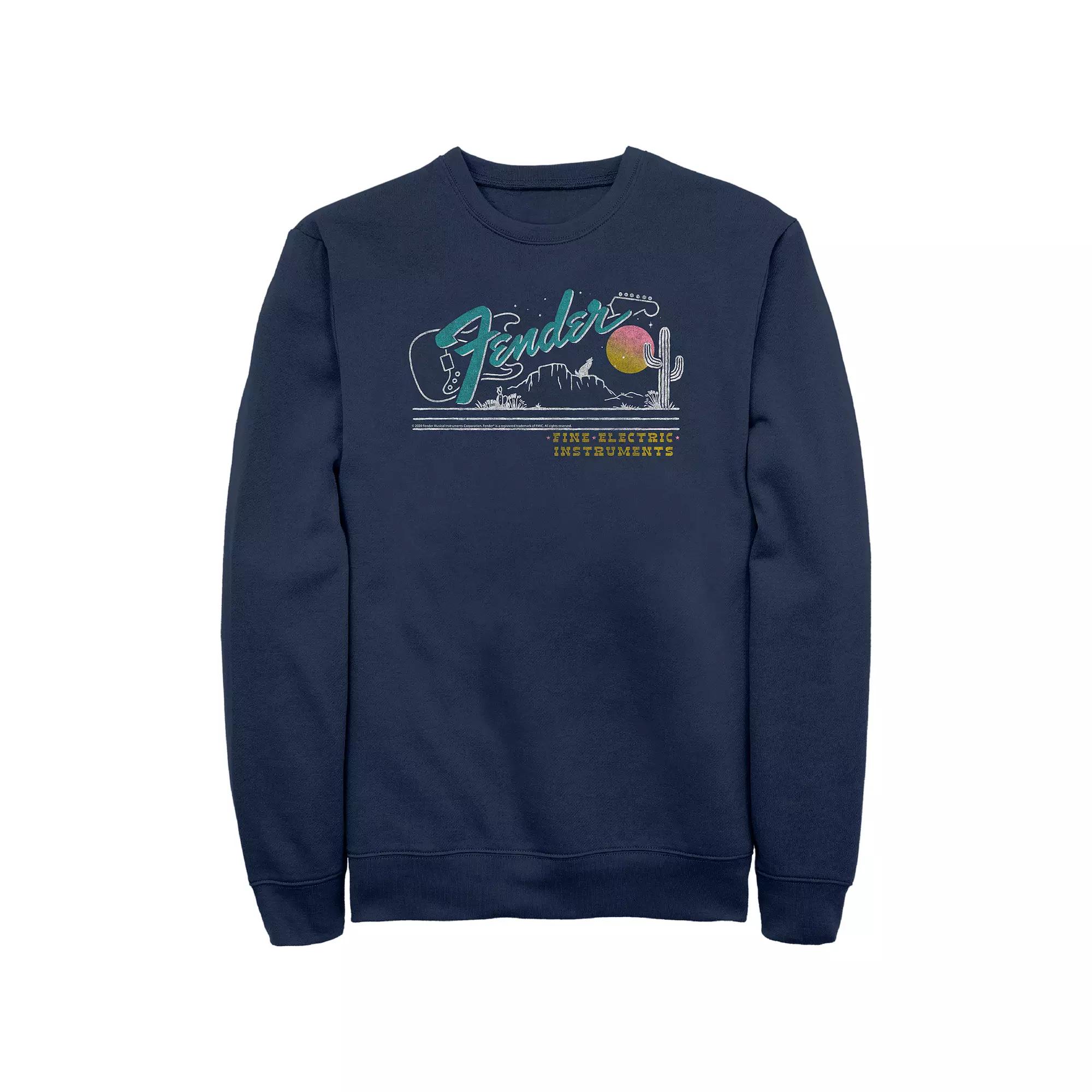 Men's Fender Desert Landscape Graphic Fleece, Size: Large, Blue Product Image