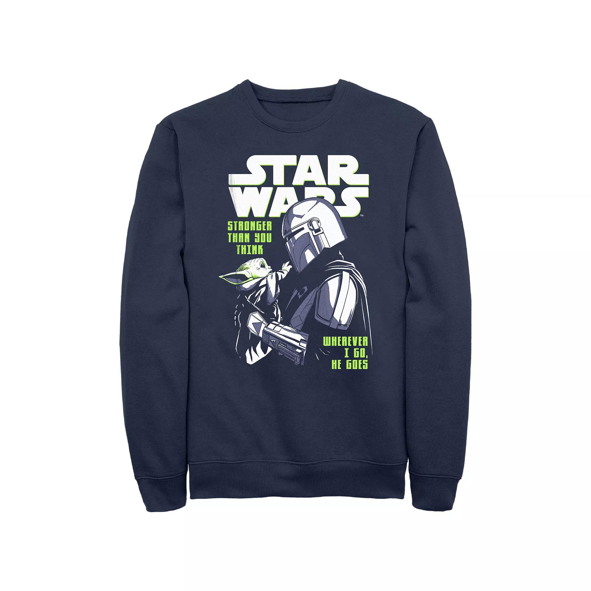 Men's The Mandalorian Star Wars Stronger Than You Think Graphic Fleece,  Product Image