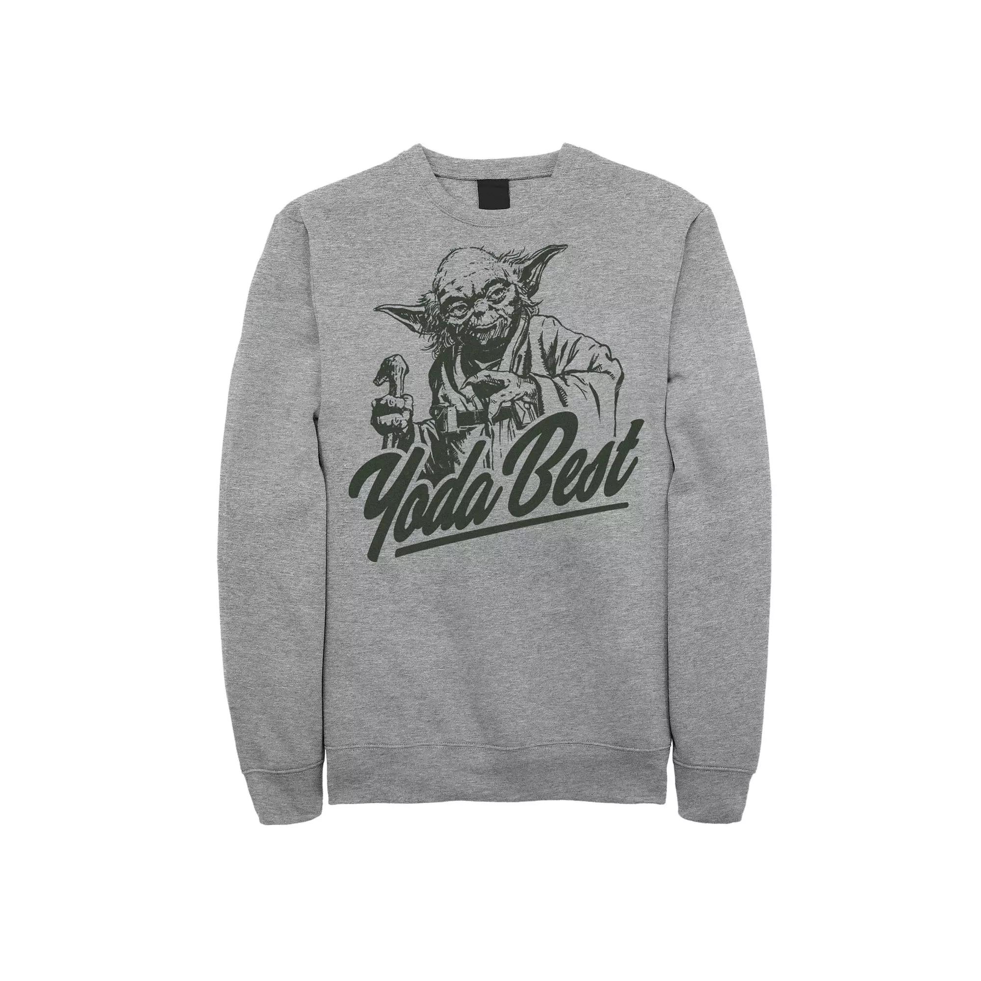 Men's Star Wars Yoda Best Outline Portrait Graphic Sweatshirt,  Product Image