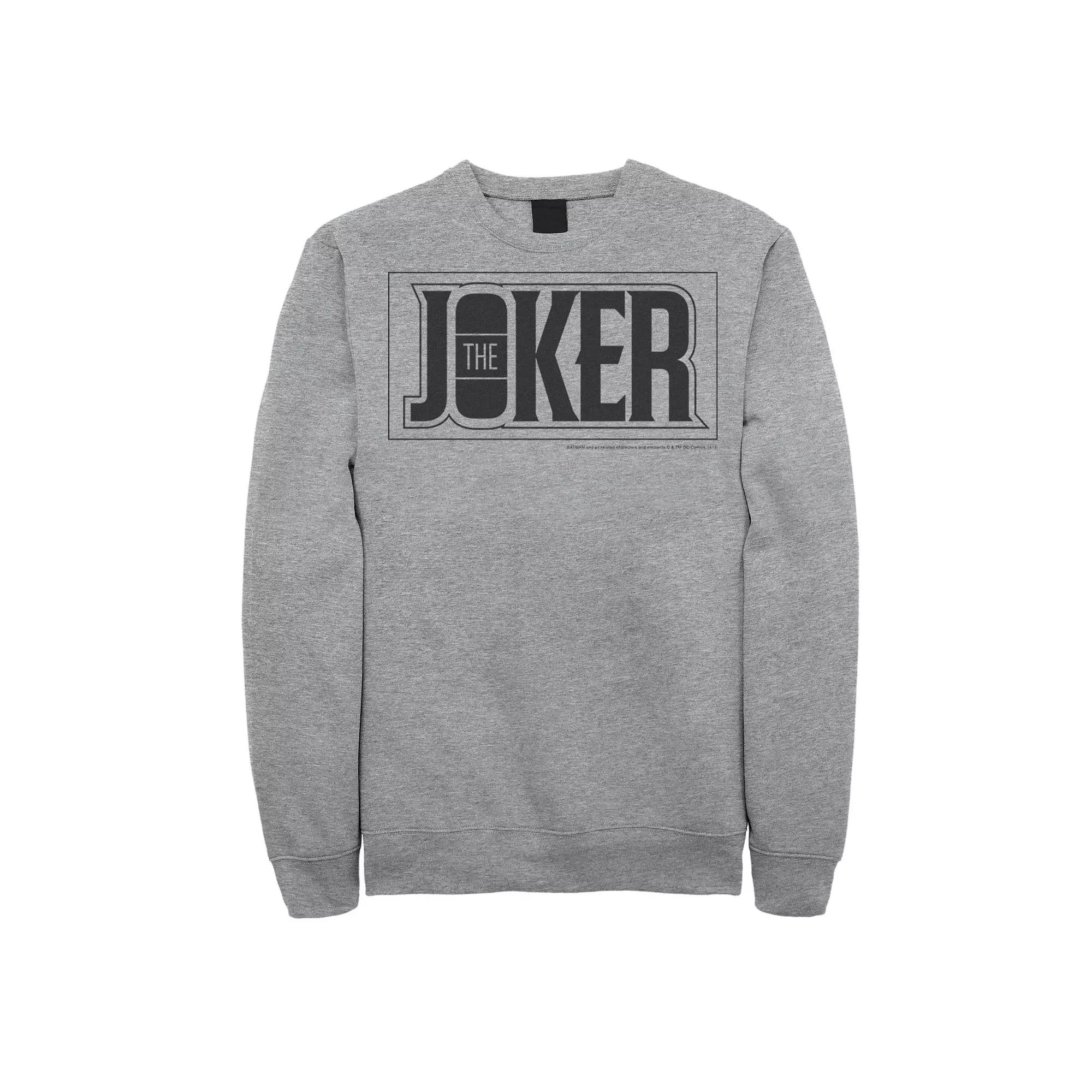 Men's DC Comics The Joker Bold Text Poster Sweatshirt,  Product Image
