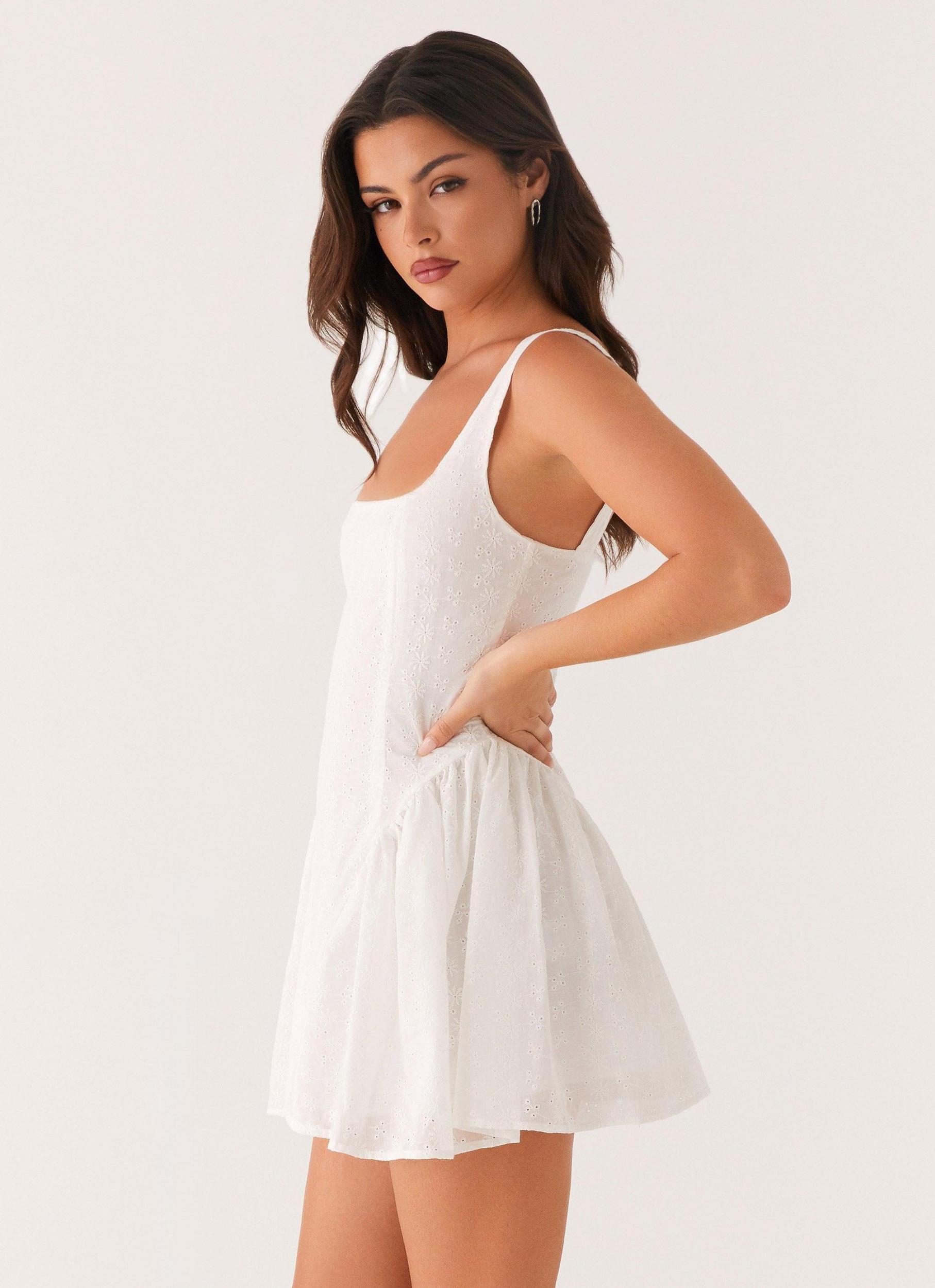 Alyssa Mini Dress - White Product Image