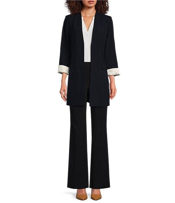 DKNY by Donna Karan Roll Sleeve Collarless Open Topper Product Image