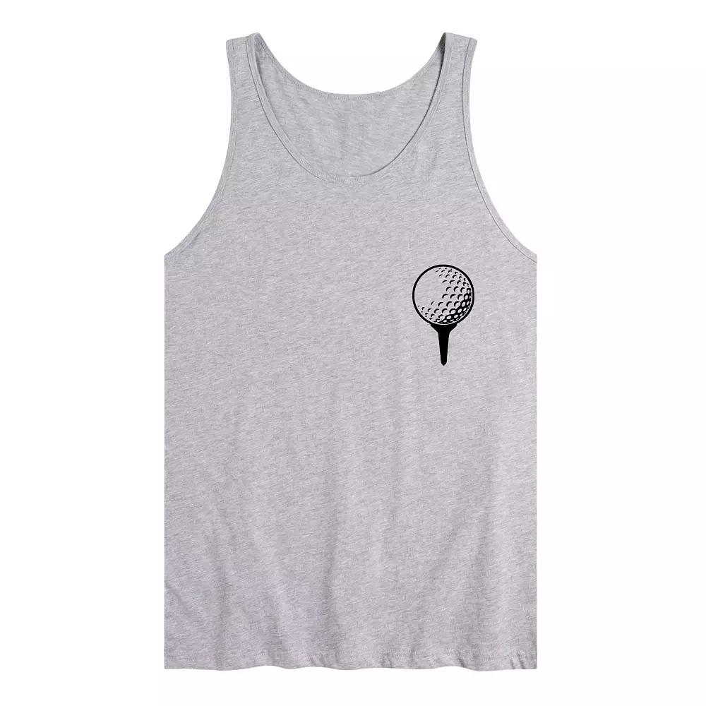 Men's Golf Ball on Tee Graphic Tank Top,  Product Image