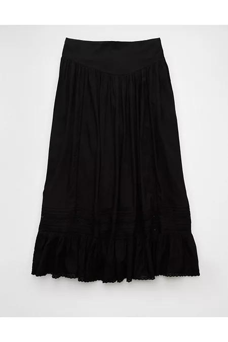 AE High-Waisted Ruffle Maxi Skirt Womens Product Image