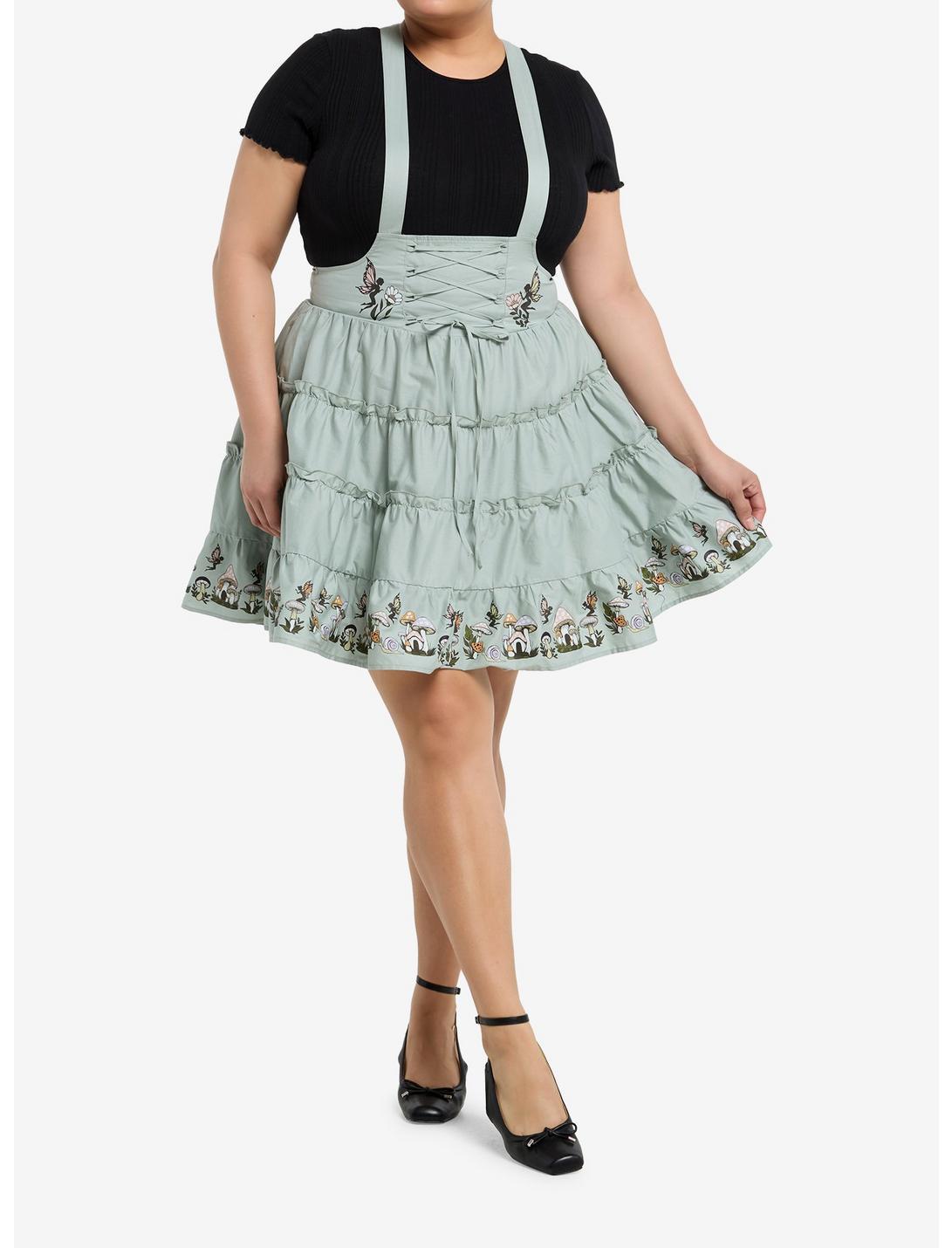 Thorn & Fable Mushroom Tiered Ruffle Skirtall Plus Size Product Image
