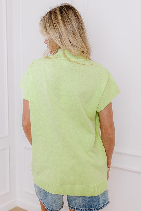 Statement Piece Knit Top in Lime Punch Product Image
