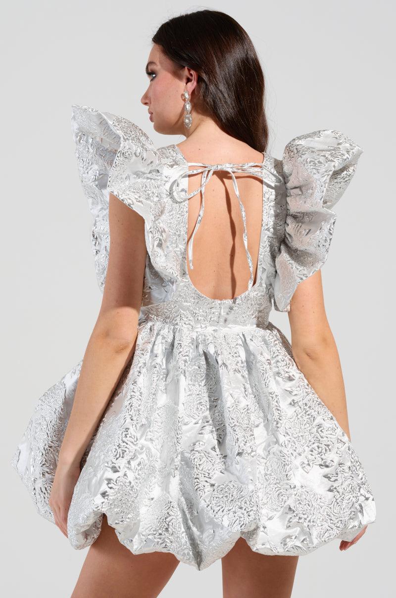 BELLE OF THE BALL BROCADE MINI DRESS Product Image