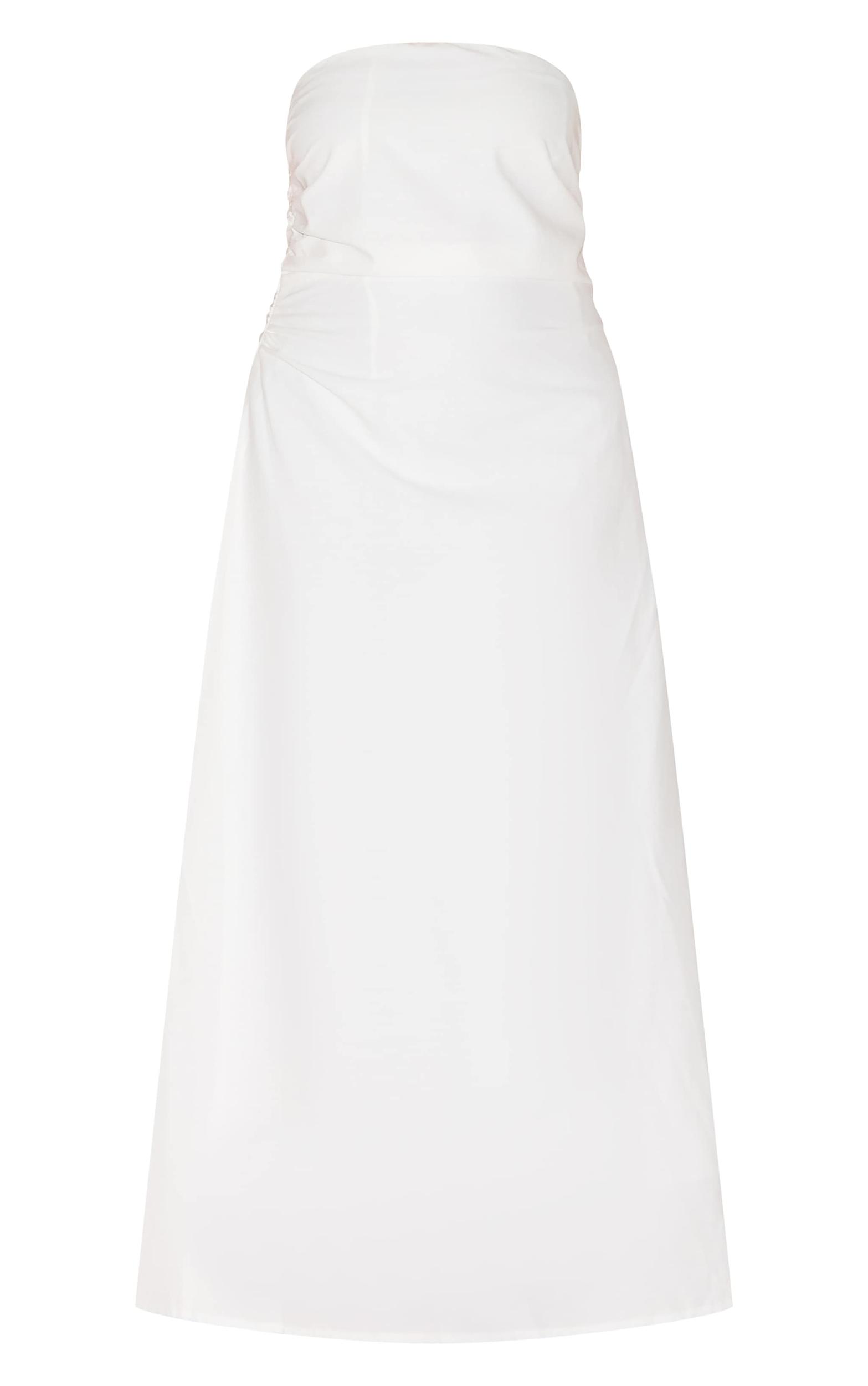 Plus White Maxi Bandeau Dress Product Image