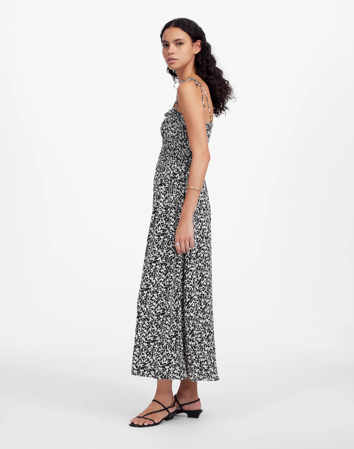 Tie Shoulder Midi Dress in Floral Product Image
