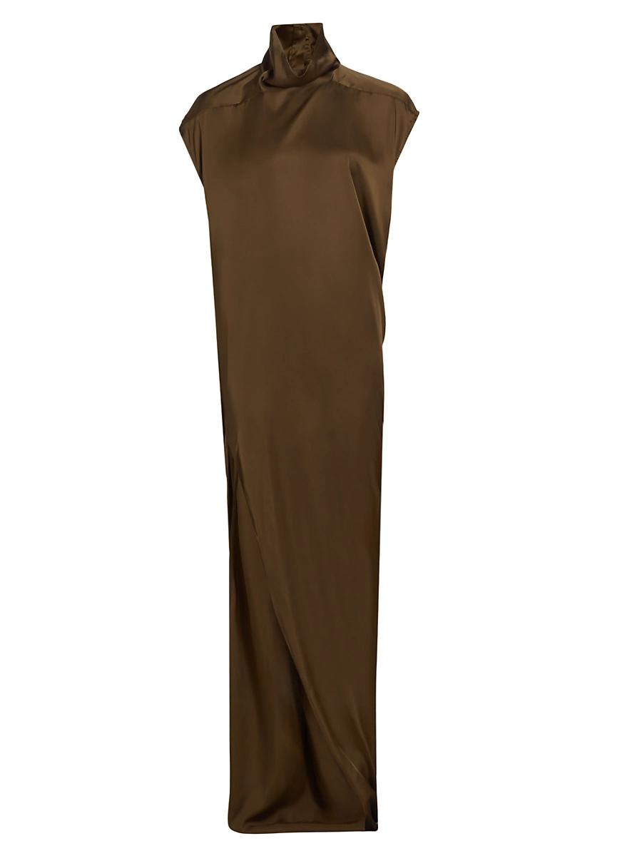 Womens Abito Satin Woven Sleeveless Maxi Dress Product Image