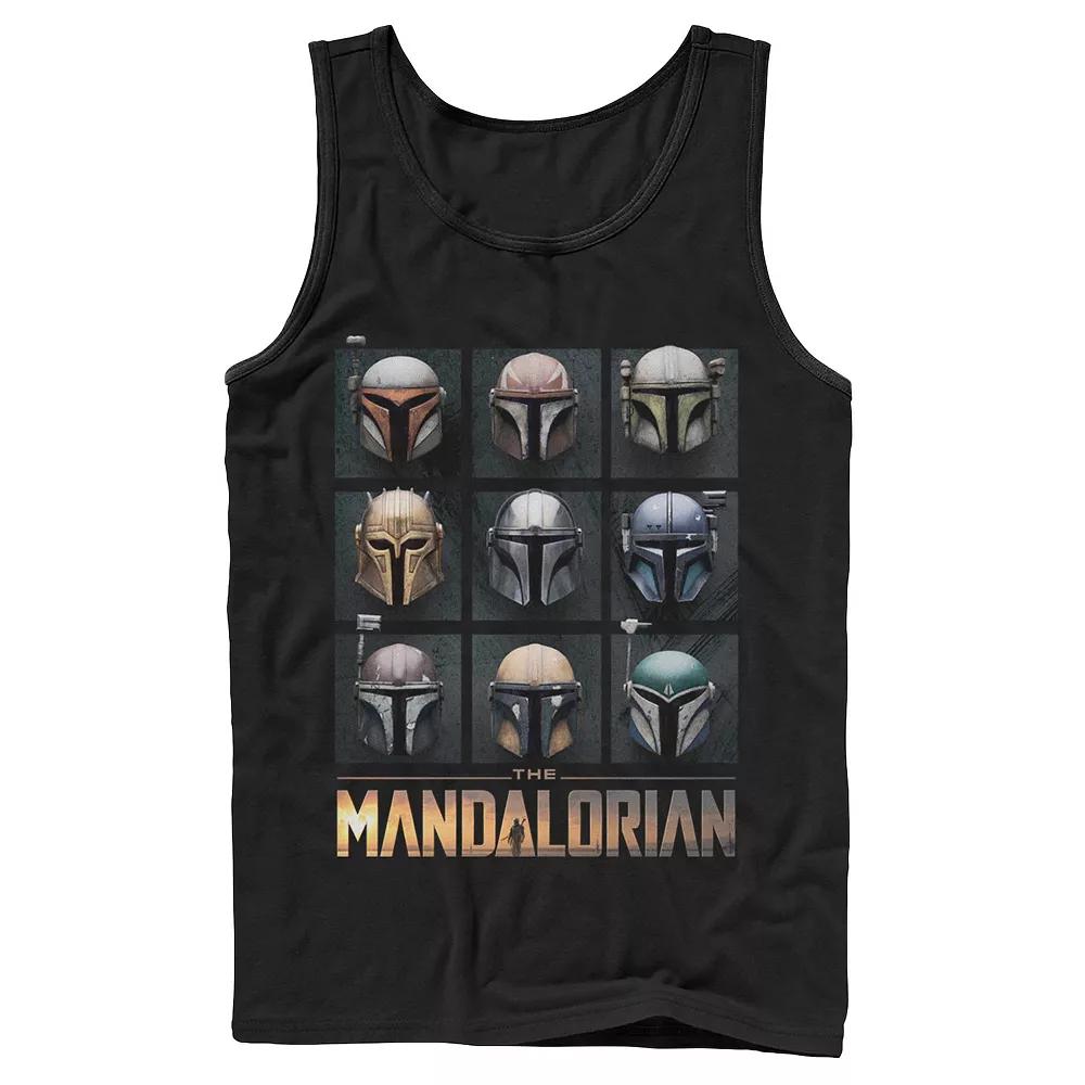 Men's Star Wars The Mandalorian Helmet Box Up Tank Top,  Product Image