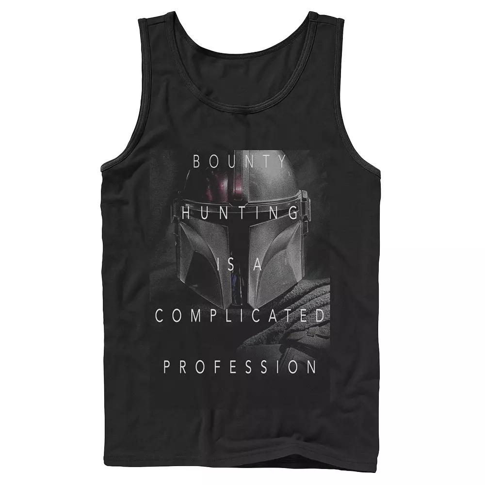 Mens Star Wars The Mandalorian Complicated Profession Dark Poster Tank Top Product Image