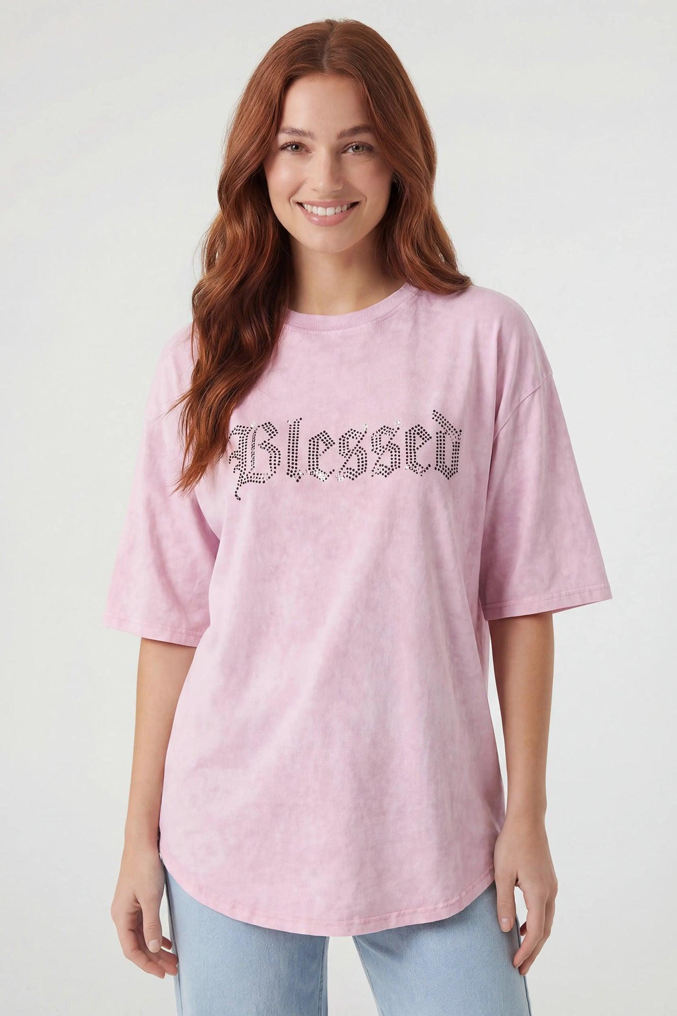 Oversized Graphic Washed T-Shirt Female Product Image