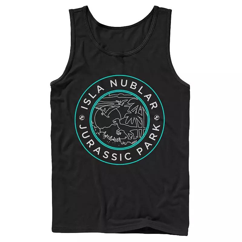 Men's Jurassic Park Digital Video Game Scene Tank Top,  Product Image