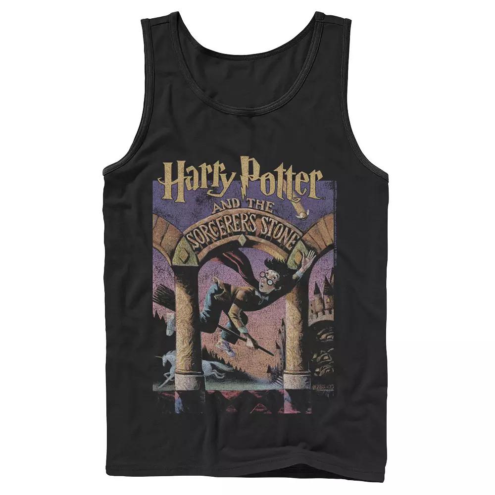 Men's Harry Potter The Sorcerer's Stone Book Cover Tank Top,  Product Image