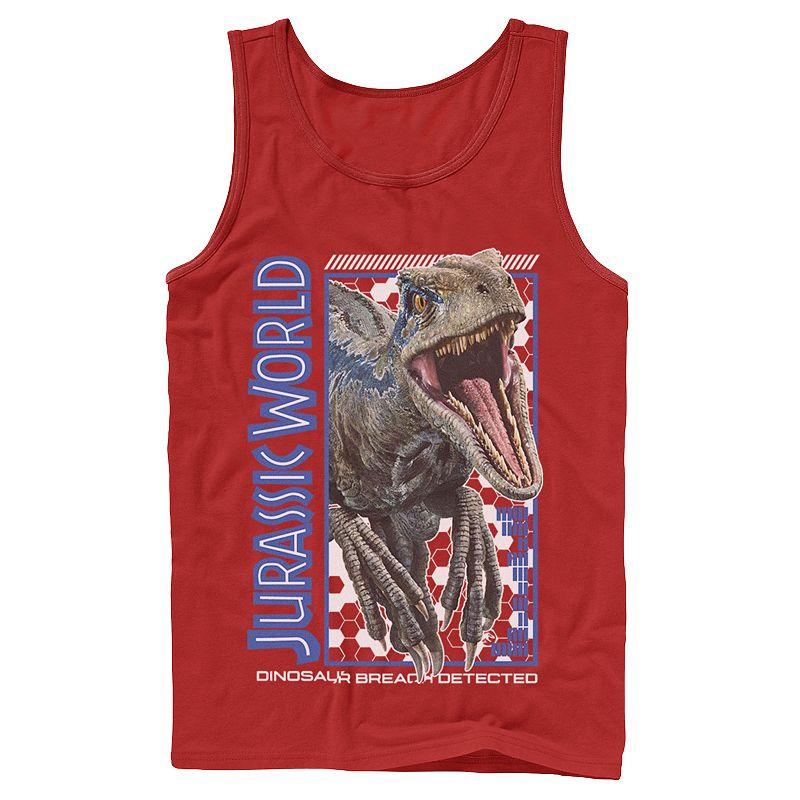 Men's Jurassic World Two Blue Dino Breach Tank Top,  Product Image