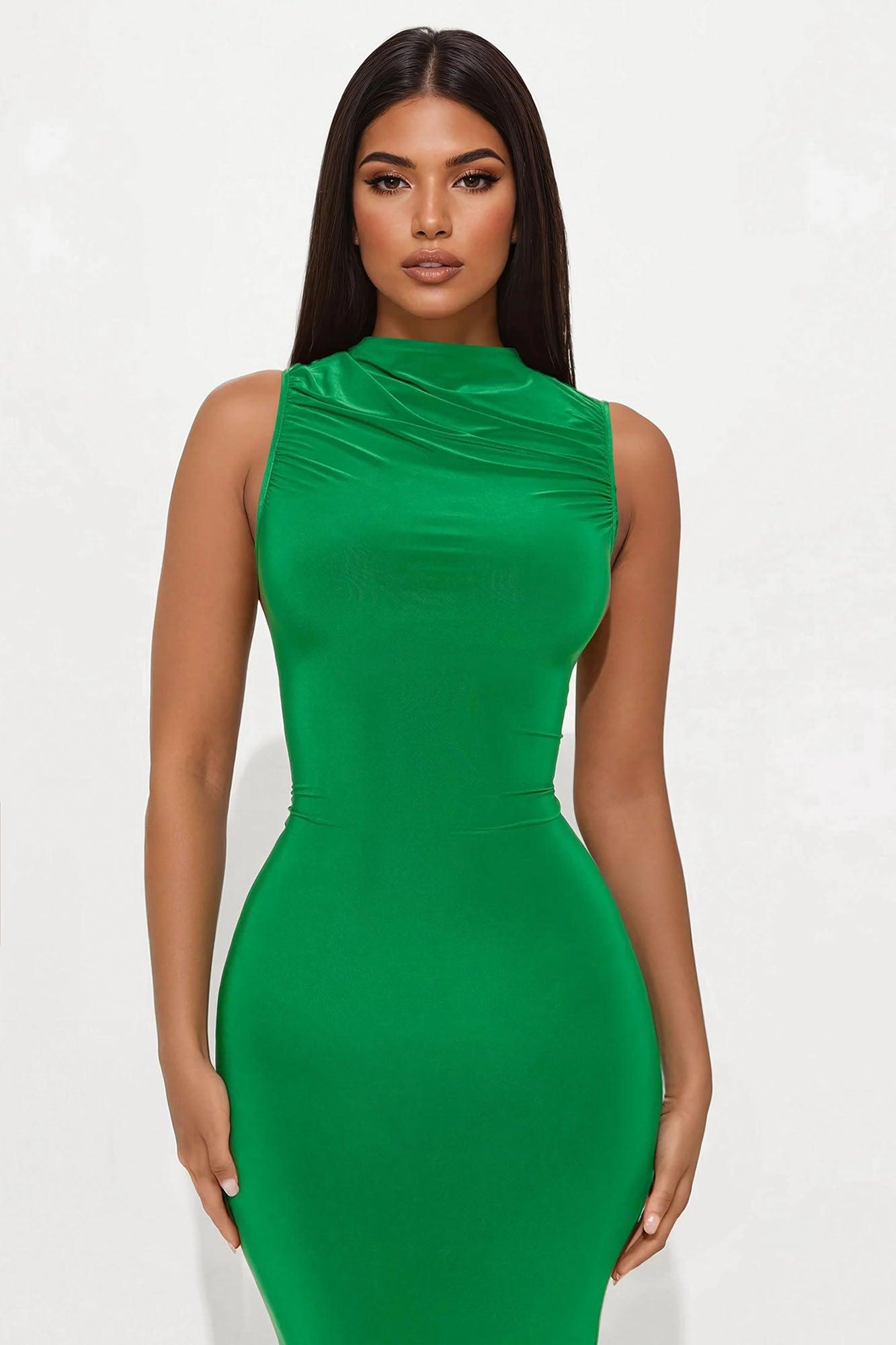 Vanessa Sleeveless Maxi Dress - Kelly Green Product Image