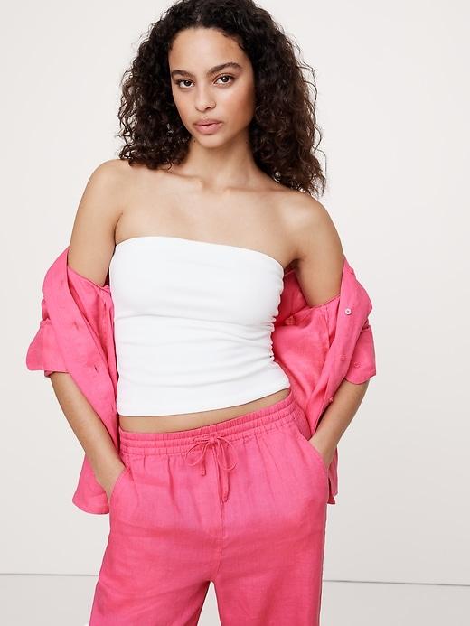 Linen Pull-On Ankle Pant Product Image