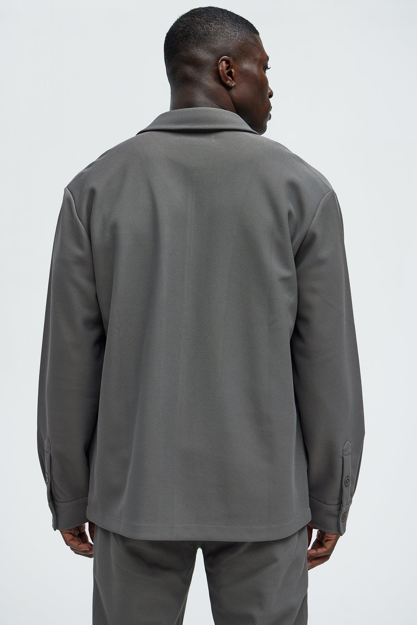 Turner Pocket Button Up Shirt - Grey Product Image