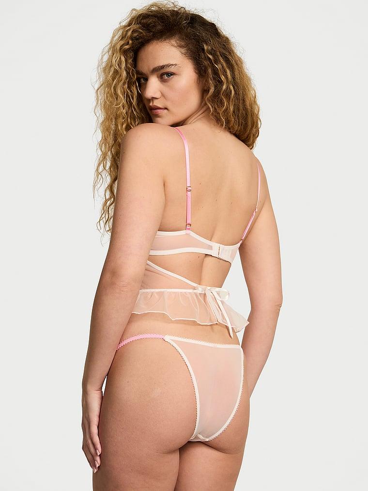 Peony Embroidery Flounce Bra Top Product Image