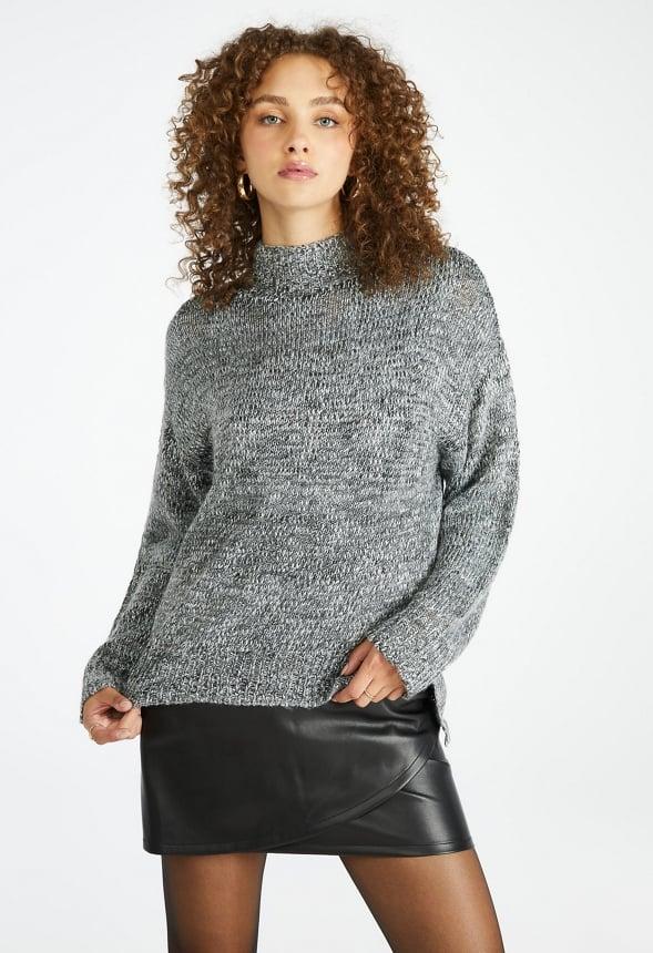 JustFab Margaux Platform Loafer Pump Womens Black/ White Size 8.5 Product Image