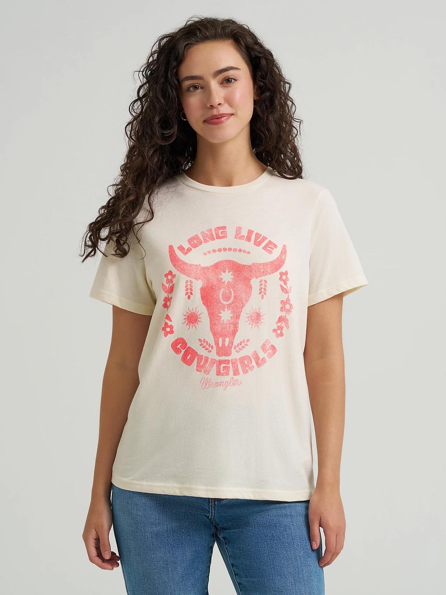 Women's Wrangler Western Graphic Reg Fit Tee in Pearled Ivory Product Image