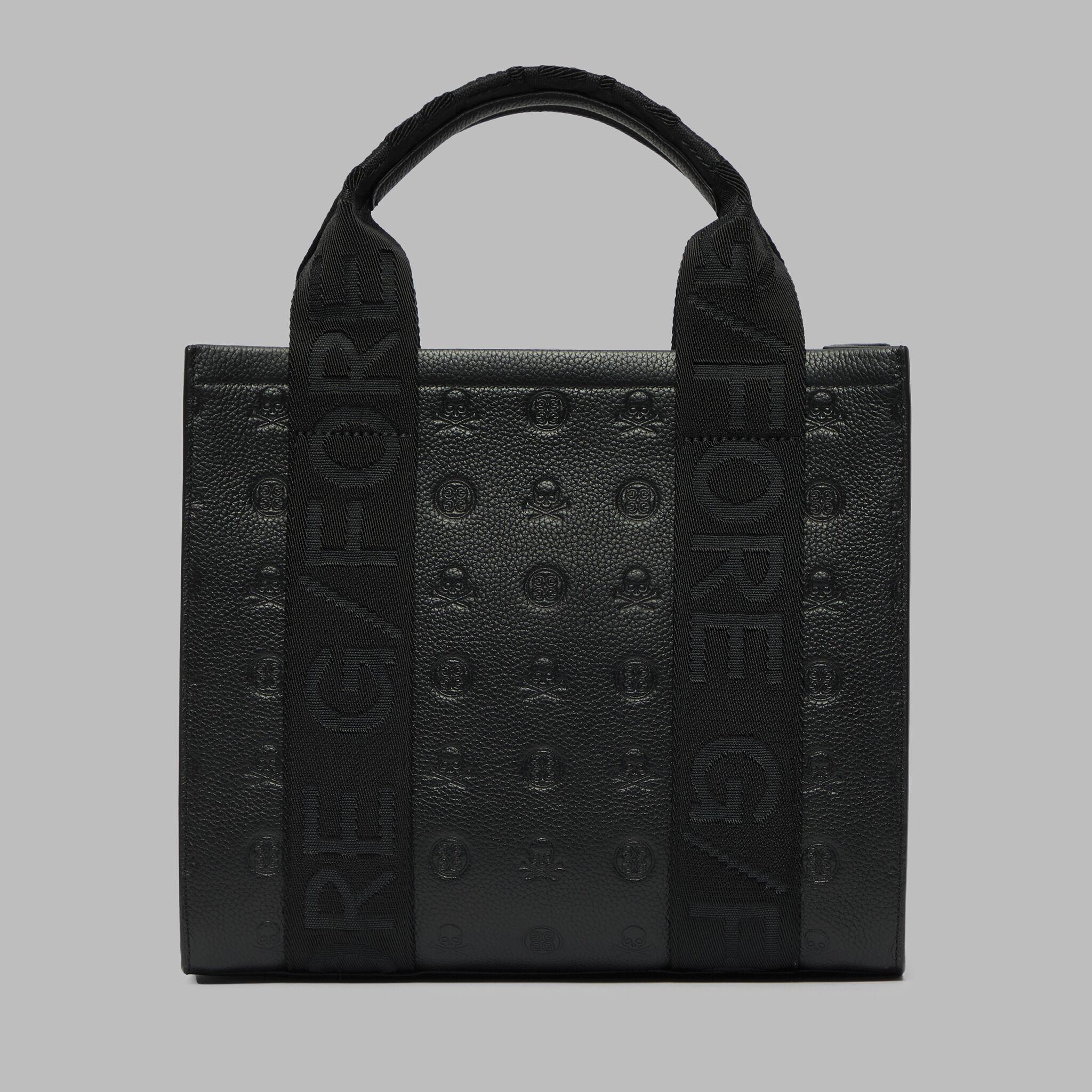 CIRCLE G'S EMBOSSED LEATHER SQUARE BAG Product Image