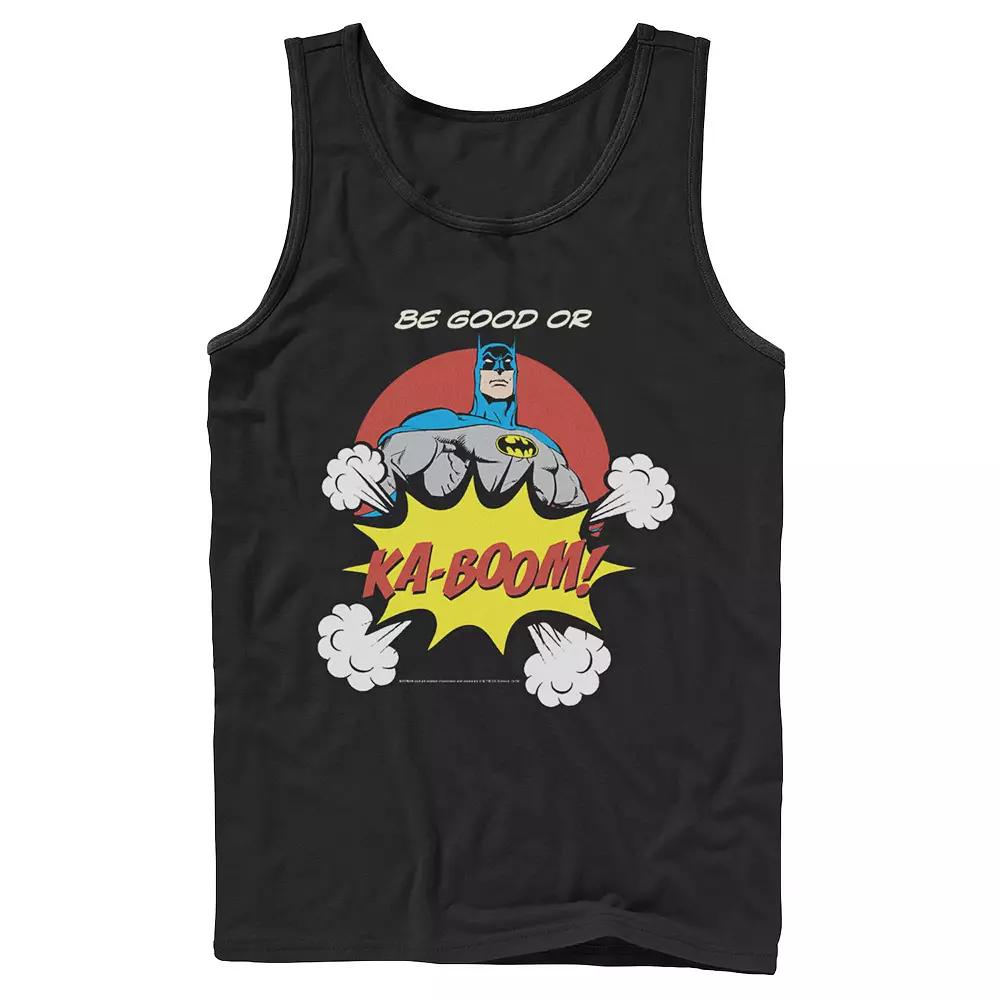 Men's DC Comics Batman Ka-Boom Pop Art Text Poster Tank Top,  Product Image