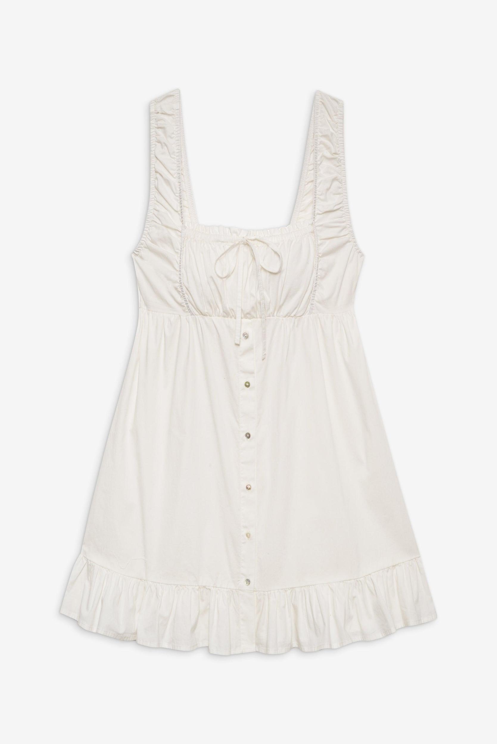 Marilyn Babydoll Dress - White Product Image