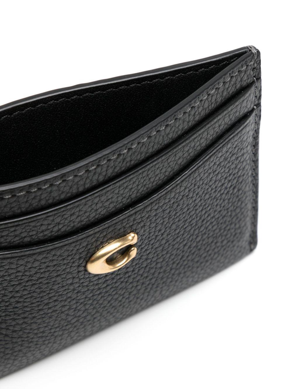 logo-plaque leather cardholder Product Image