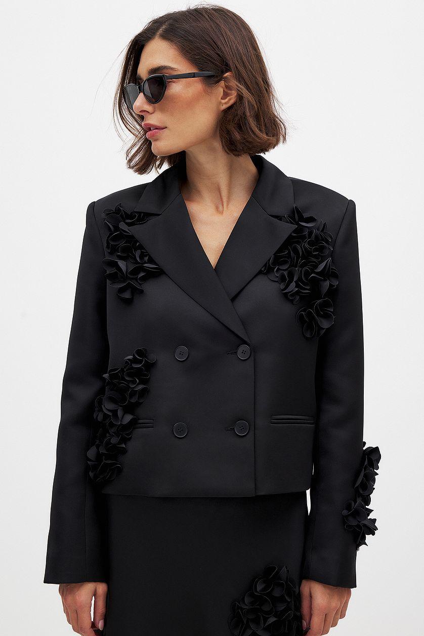 Flower Embellishment Blazer Product Image