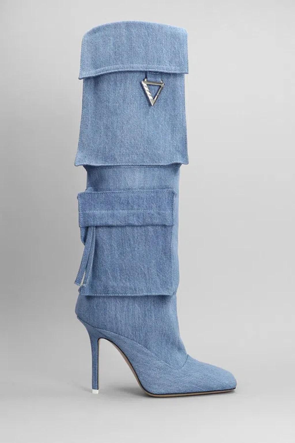 ATTICO Light Blue Fabric Boots Product Image
