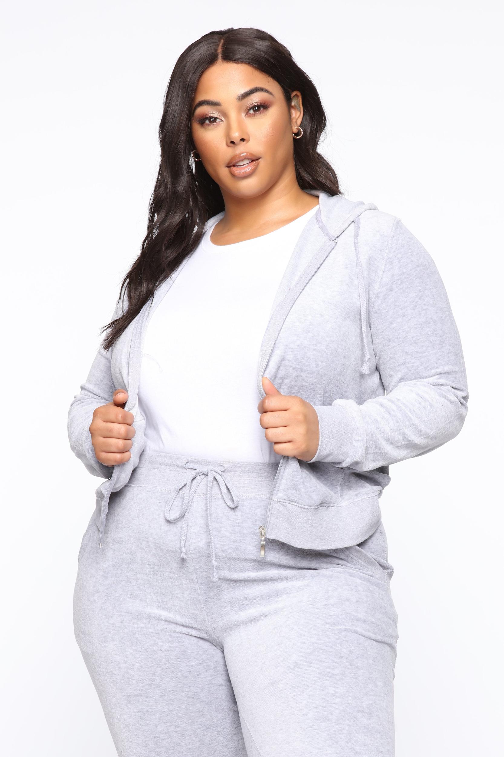 The Original Trendsetter Velour Set - Heather Grey Product Image