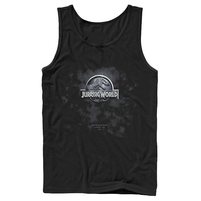 Men's Jurassic World Dark Logo Movie Poster Tank Top, Size: XL, Black Product Image