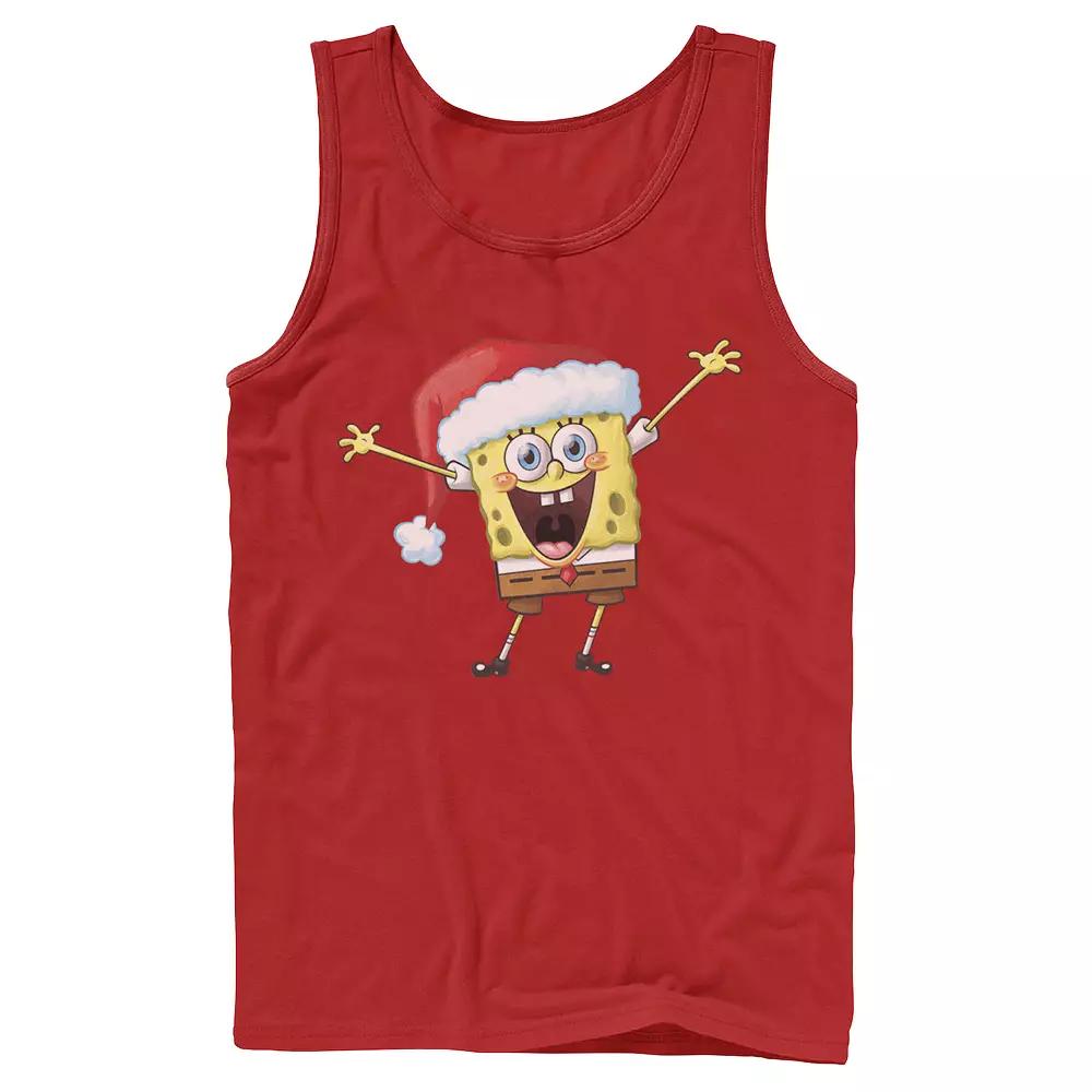 Men's Spongebob Squarepants One Happy Sponge Holiday Tank Top,  Product Image