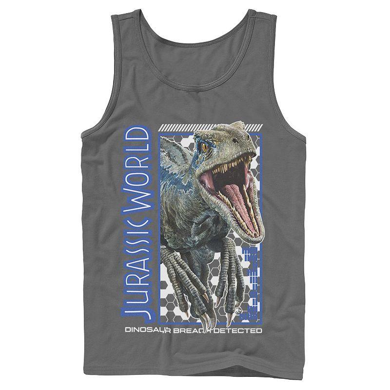 Men's Jurassic World Two Blue Dino Breach Tank Top,  Product Image