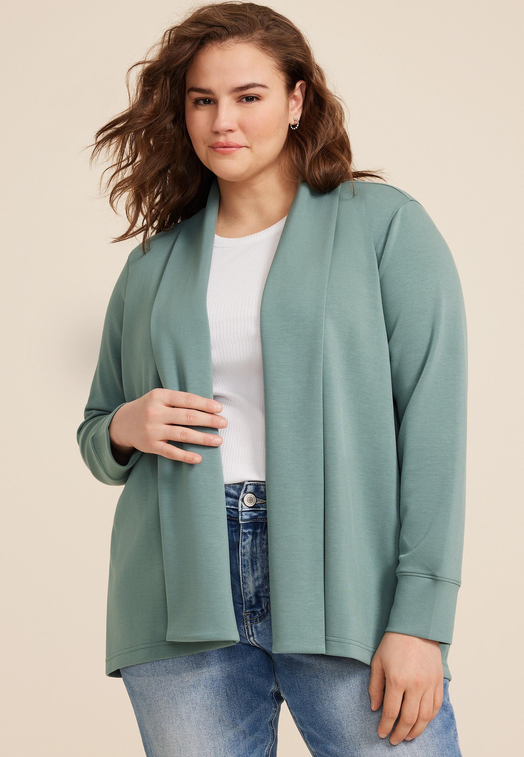 Maurices Plus Size Womens Shawl Collar Scuba Cardigan Product Image