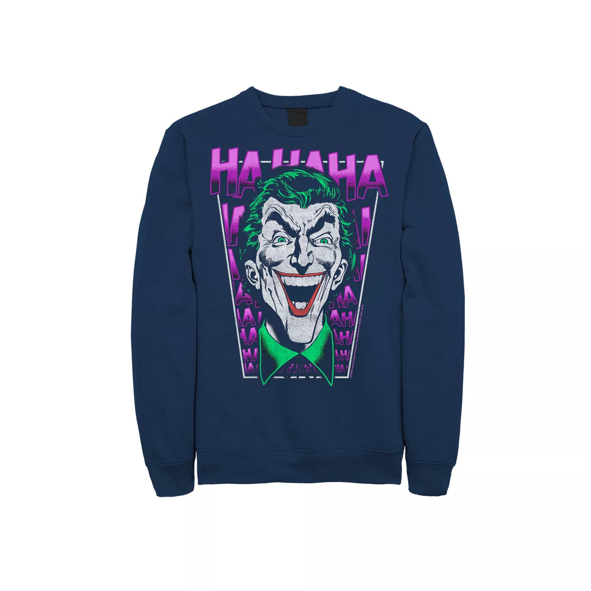 Men's DC Comics Batman The Joker Laughing Sweatshirt,  Product Image