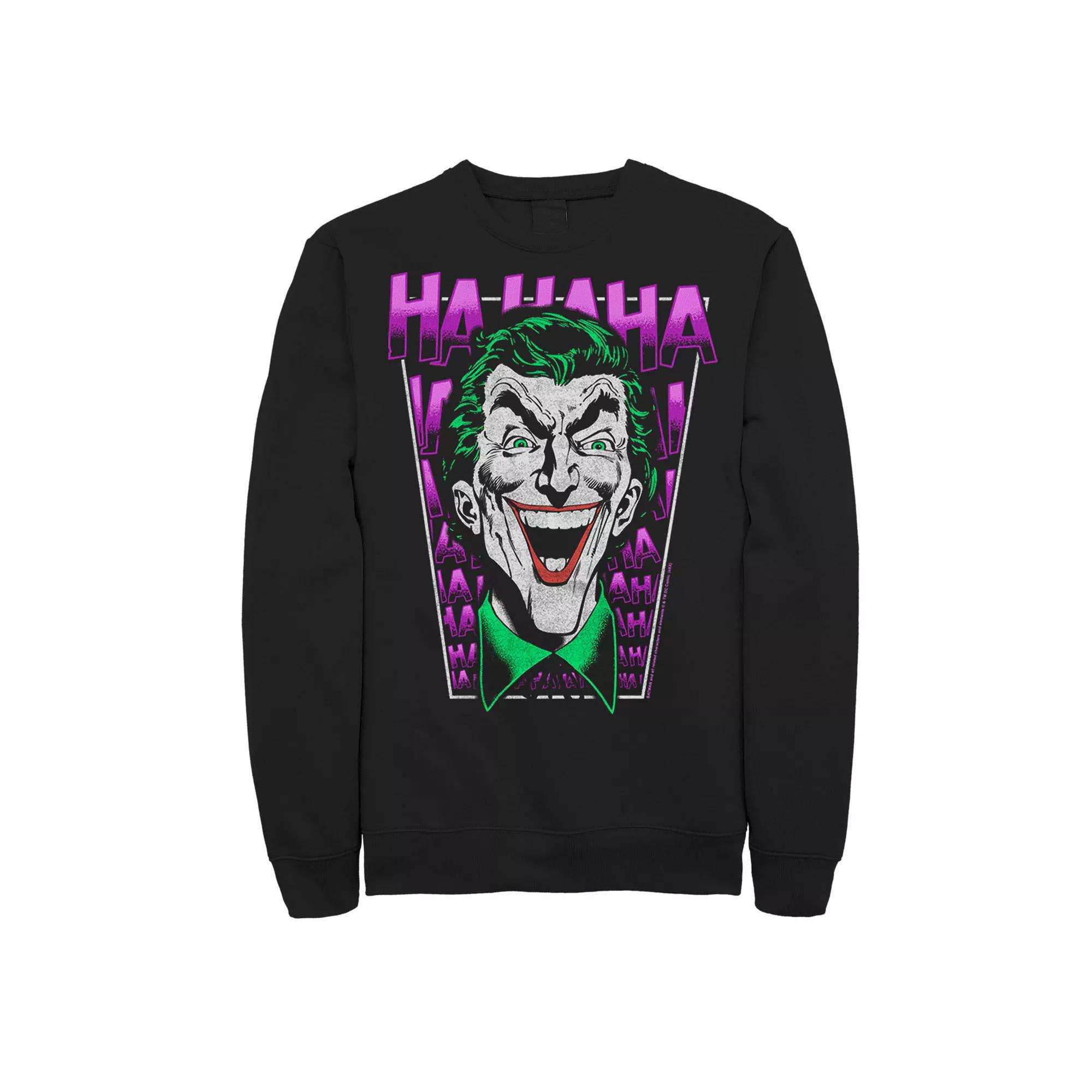 Men's DC Comics Batman The Joker Laughing Sweatshirt,  Product Image