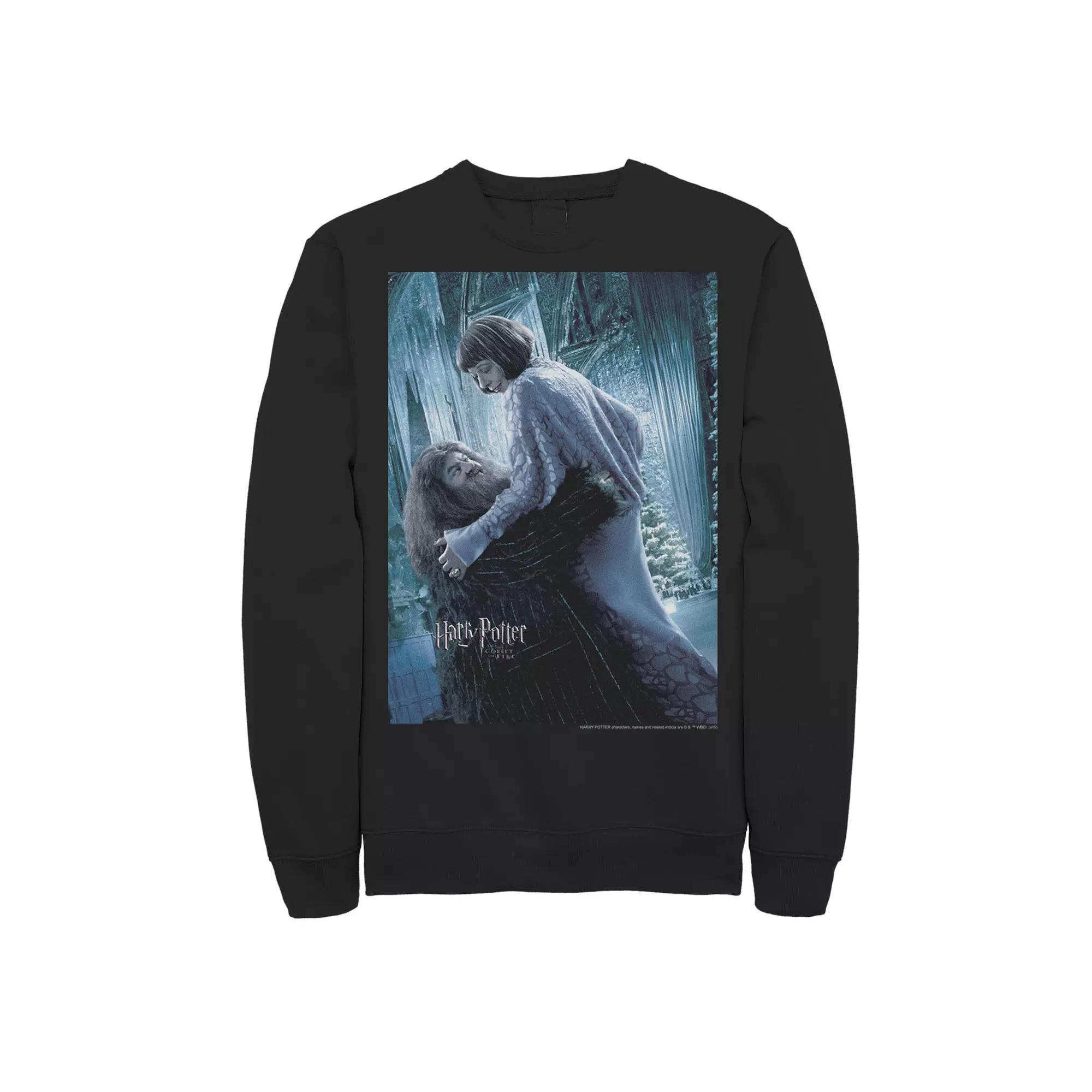 Men's Harry Potter Hagrid And Madame Maxim Character Poster Fleece Graphic Pullover,  Product Image