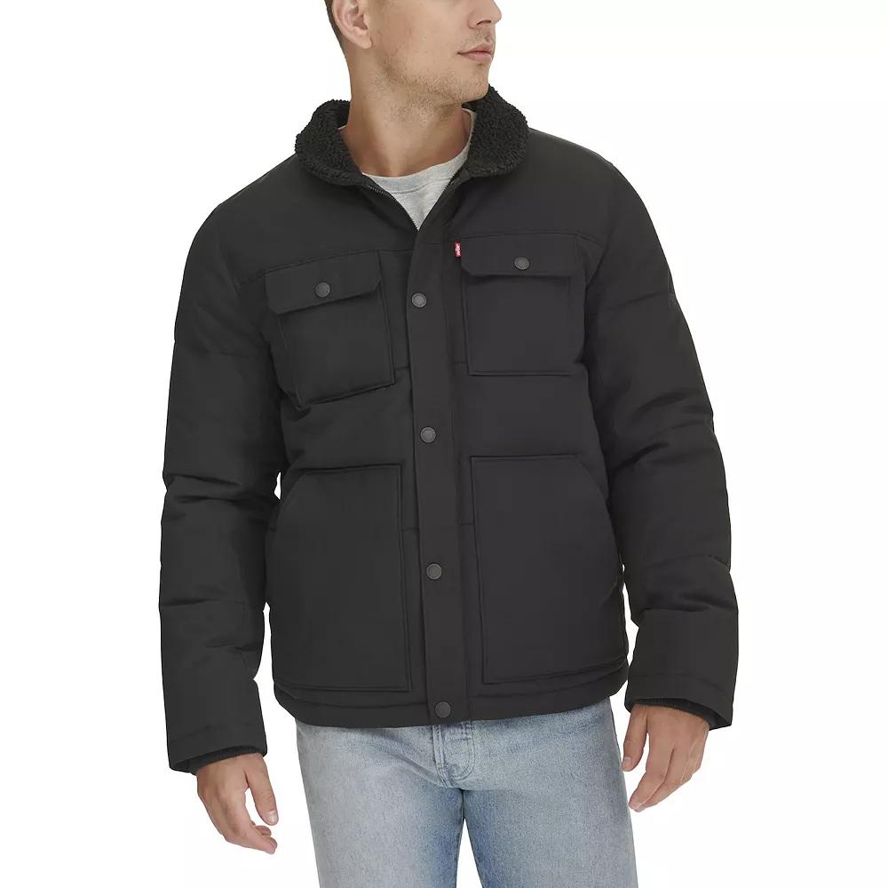 Mens Levis Woodsman Puffer Jacket Blue Product Image