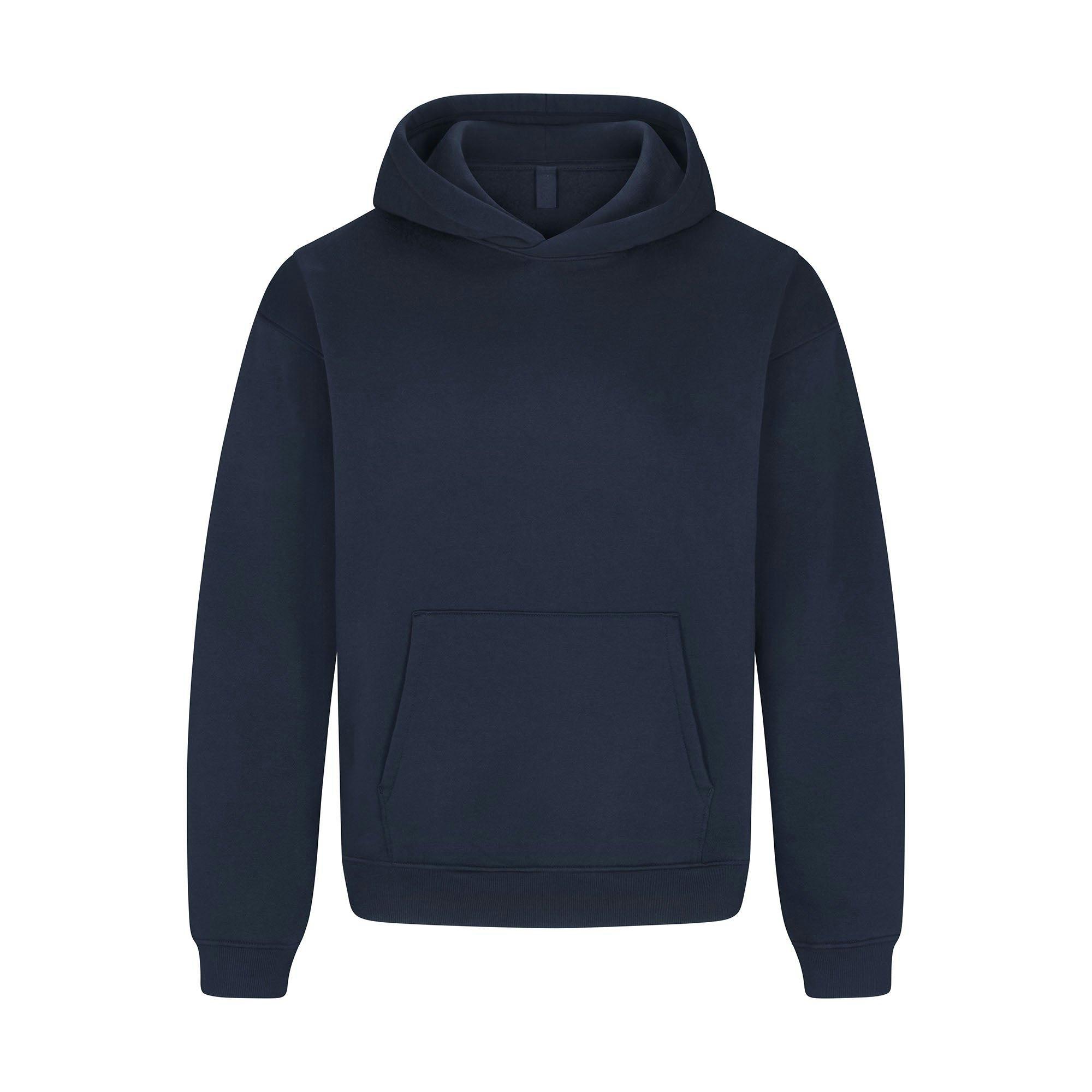 FLEECE LOUNGE MENS RELAXED HOODIE | NAVY Product Image
