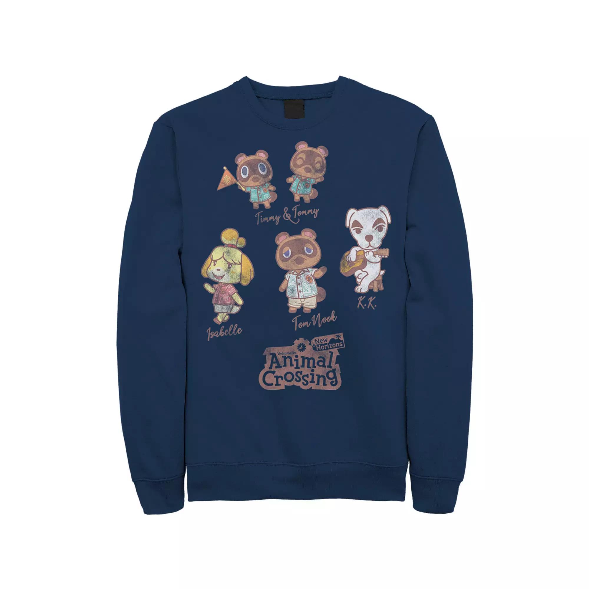 Men's Nintendo Character Textbook Group Shot Text Sweatshirt,  Product Image