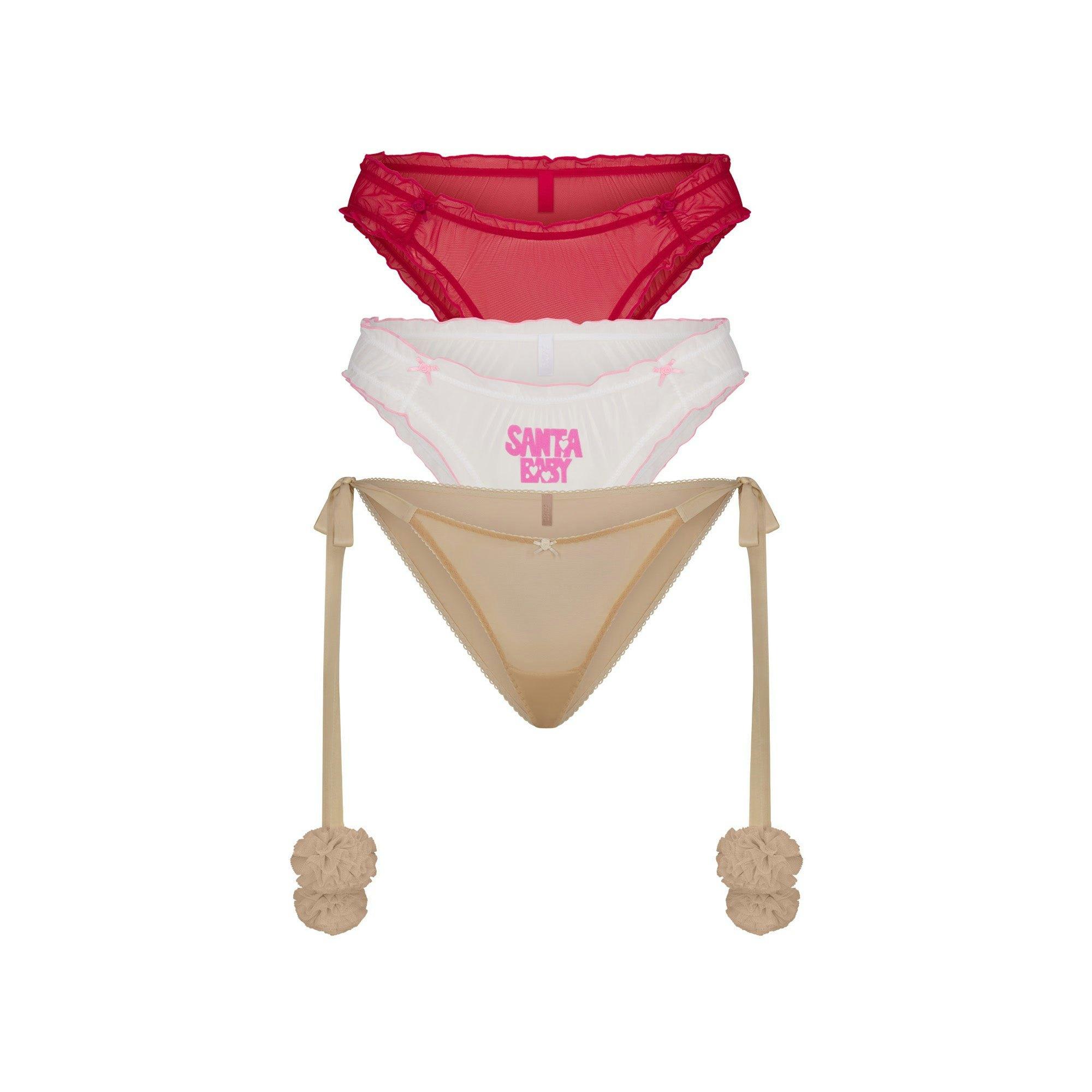 ULTRA FINE MESH HOLIDAY BIKINI 3-PACK | HONEY MULTI Product Image