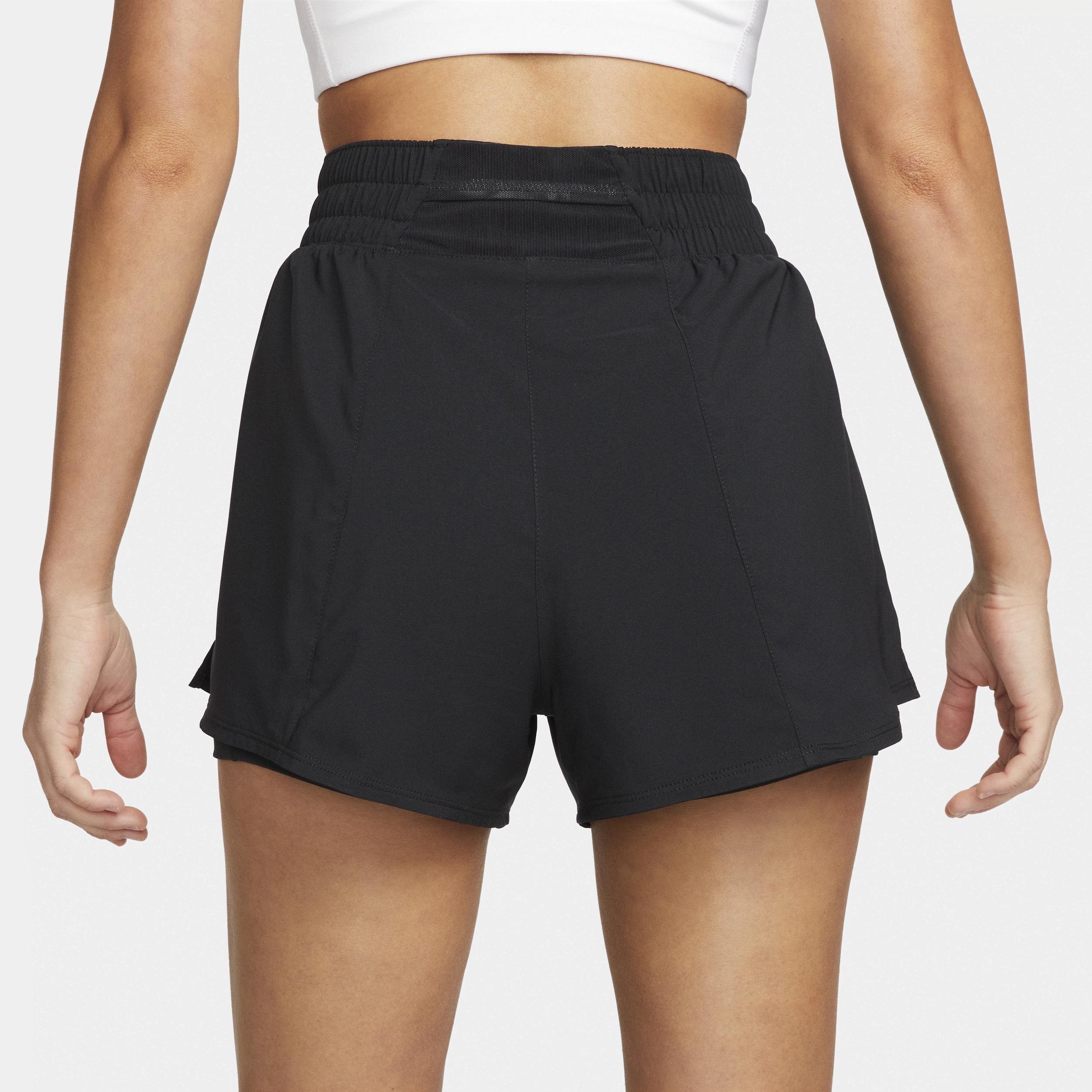 Nike Womens One Dri-FIT High-Waisted 3 2-in-1 Shorts | DX6016-010 Product Image